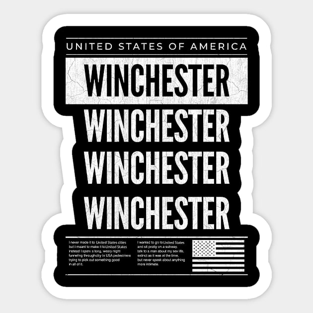 winchester city in United States Sticker by Delix_shop